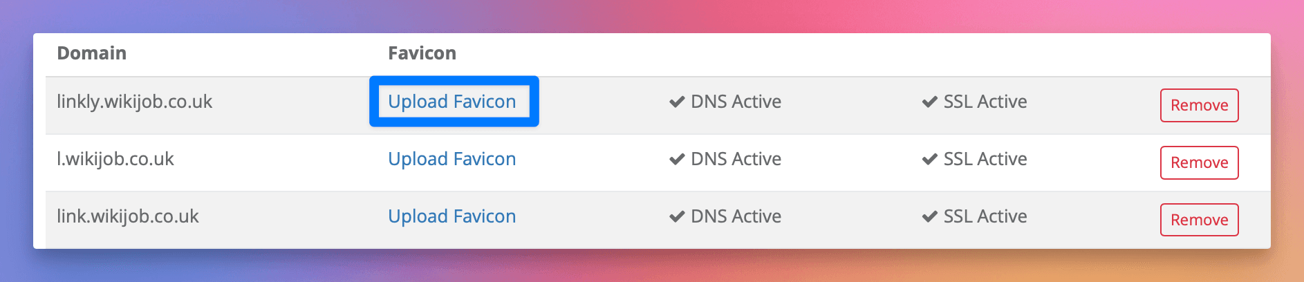 Go to Your Domains