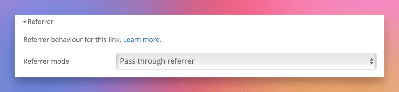 Improved Referrer Handling