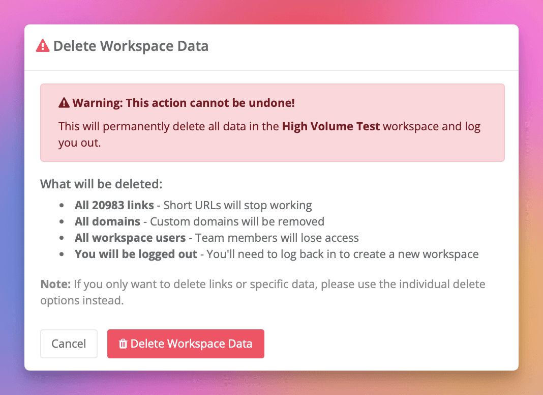 Start the Deletion Process