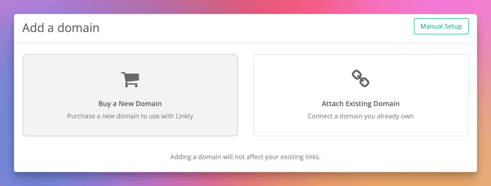 Attach your domain to Linkly