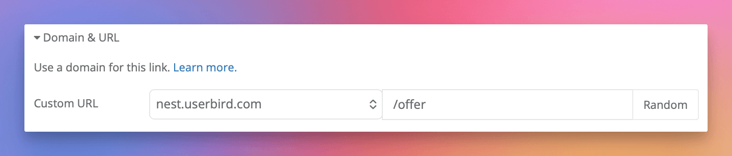 Add a URL suffix for the domain