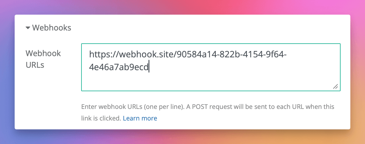 Enter your webhook URL(s), one per line.